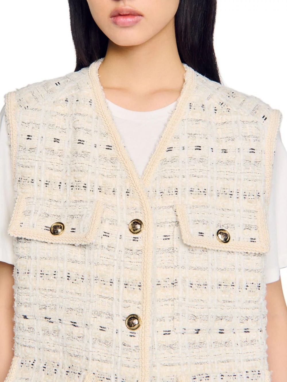 Camelia Sleeveless Tweed Jacket and Cam Tweed Shorts - Picture 4 of 15